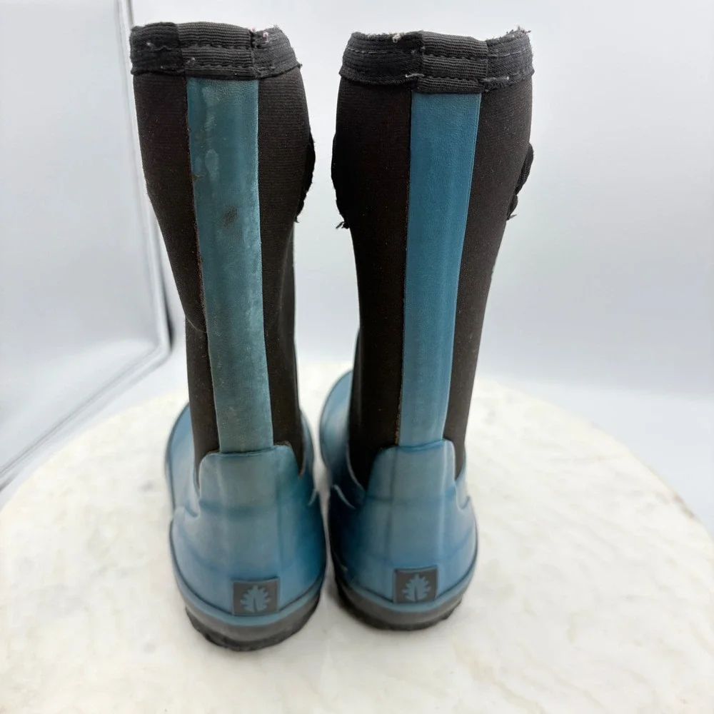 Oaki Rain Muck Boots Kids 11 Blue Neoprene Waterproof Pull On Chore Gorpcore